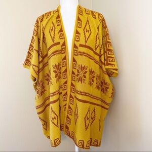 Kye Mi Open Front Aztec Print Cardigan - S